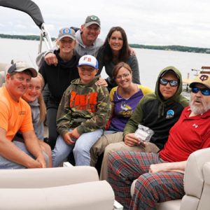 Donovan Johnson_family on a pontoon