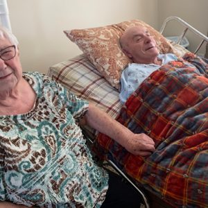 Sharon and Hilmer Baier in the rural Kulm home